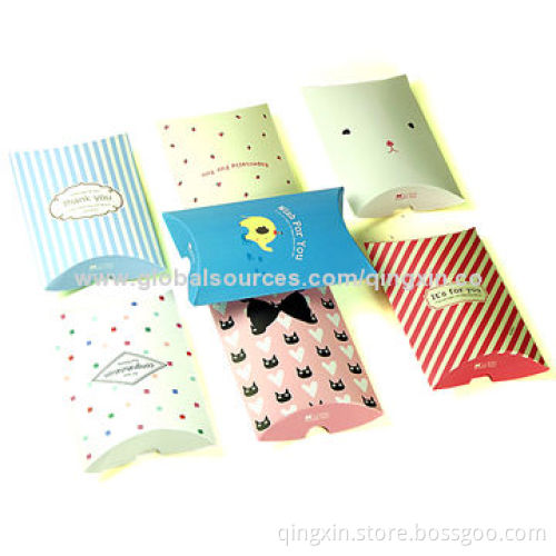 Bonbon Pillow Boxes, Available in Various Colors and Sizes, Best Quality with Lower Price